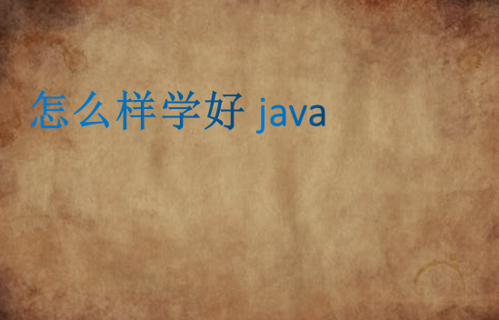 怎么样学好java