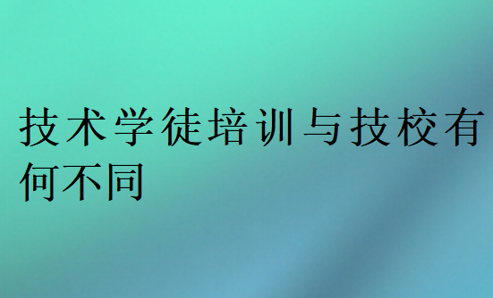 技术学徒培训与技校有何不同