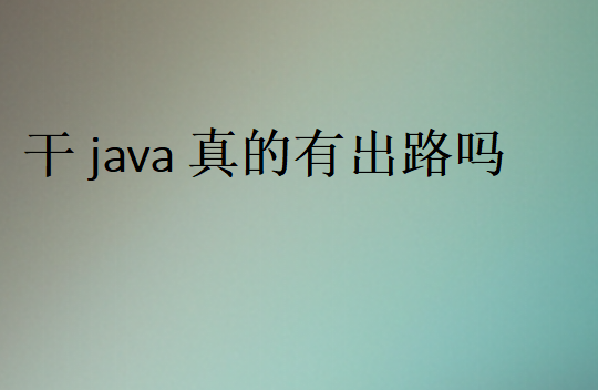2023年学Java出路